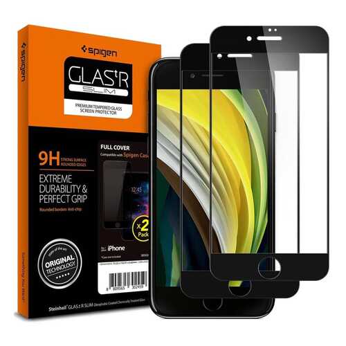 Защитное стекло Spigen Glas.tR Slim Full Cover (AGL01315) для iPhone 7/8/SE 2020 (Black) в Евросеть