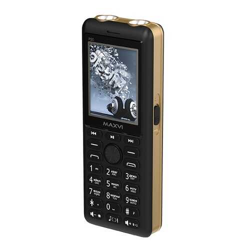 Мобильные телефоны Maxvi P20 (3 SIM) Black/Gold в Евросеть
