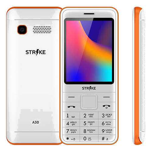 Мобильный телефон STRIKE A30 White/Orange в Евросеть