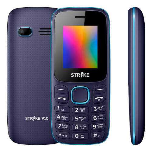 Мобильный телефон STRIKEP10 Black/Blue в Евросеть