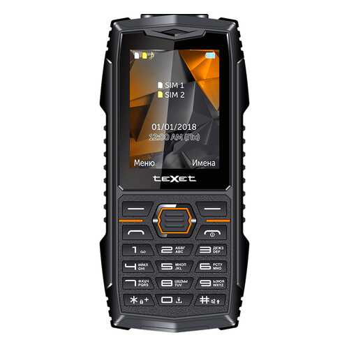 Мобильный телефон teXet TM-519R Black/Orange в Евросеть